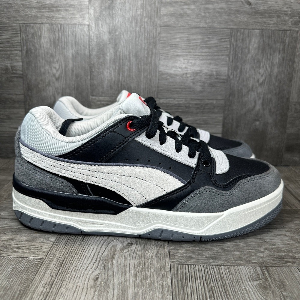 Puma Rebound Retro SD Sneakers Mens 8.5 Black White Grey Low Top NEW